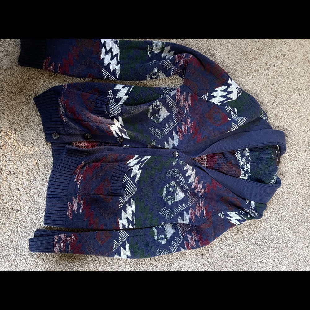 Oversized patterned winter sweater
